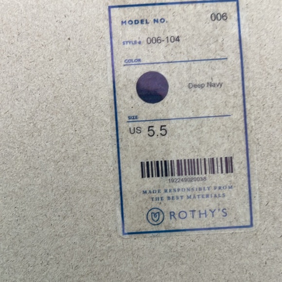 Rothy’s slip on sneaker in deep navy - Picture 4 of 4